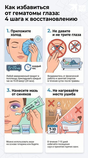 Как избавиться от гематомы глаза