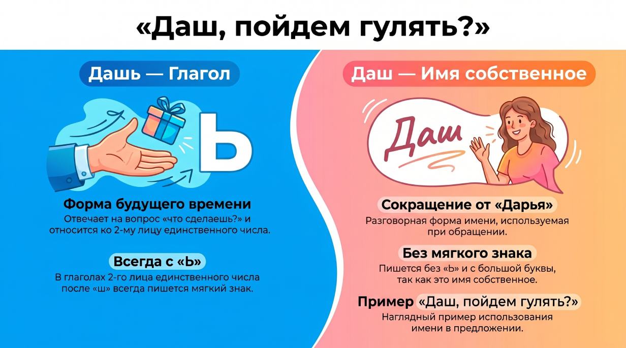 «Дашь» или «даш»: как правильно пишется слово