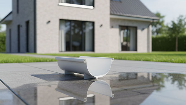 Цинко-титановые водостоки. Фото: Павел Громов / Нейросеть