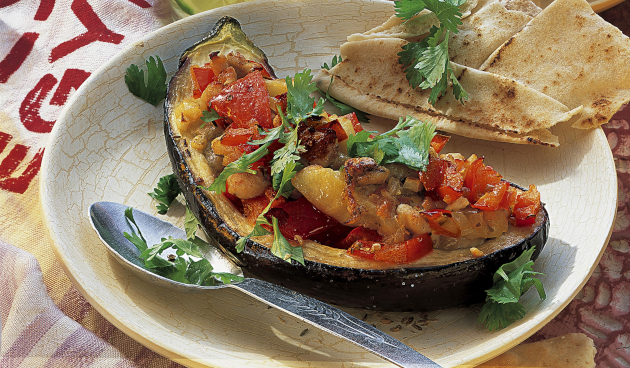 Баклажаны с ветчиной в духовке