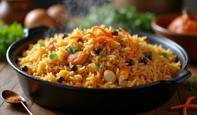 Рассыпчатый плов с курицей