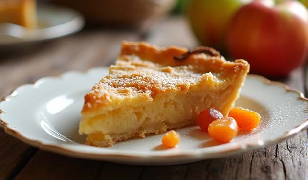 Шарлотка с яблоками и курагой