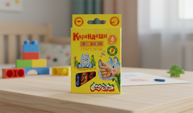 Набор восковых супертолстых карандашей «Каляка-Маляка»