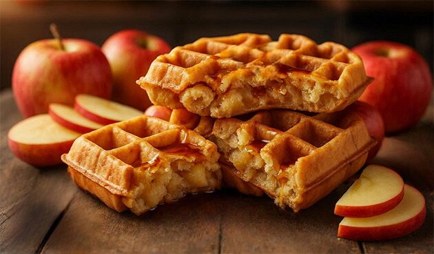 Вафли с яблоком