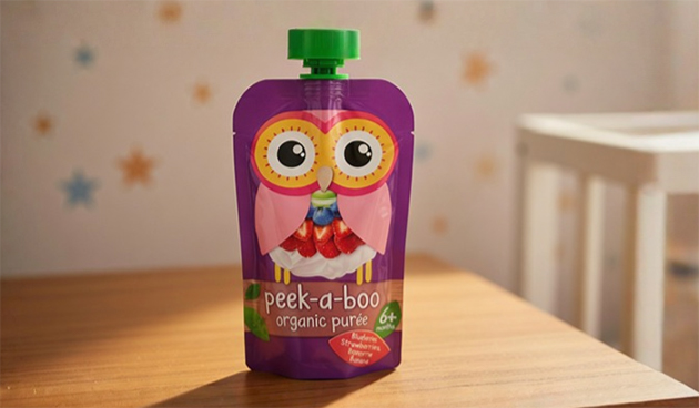 Детское пюре из ягод с греческим йогуртом Peek-a-boo