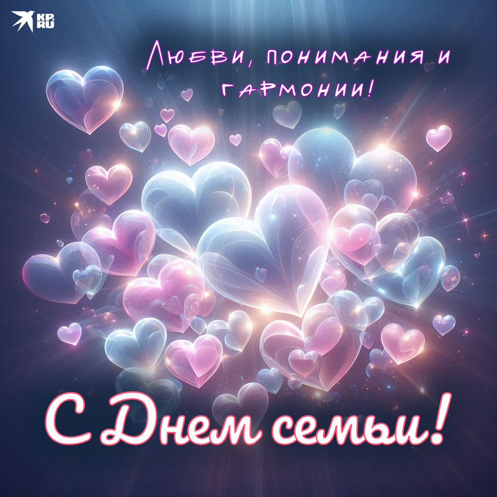 Красивые открытки на День семьи, любви и верности с поздравлениями