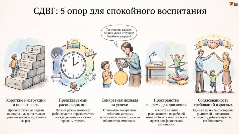 Основные принципы воспитания детей с СДВГ: рекомендации родителям