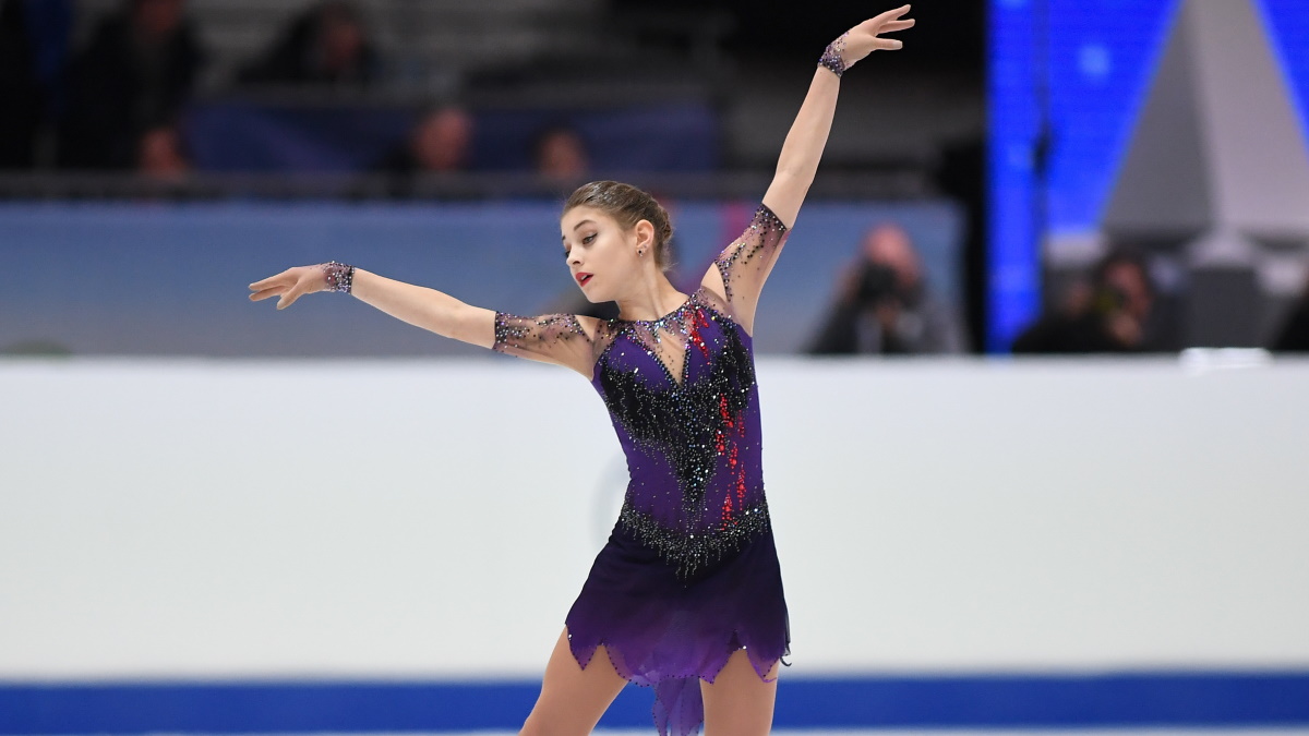 Алена Косторная во время произвольной программы на Евро-2020 по фигурному катанию. Фото: GLOBAL LOOK PRESS