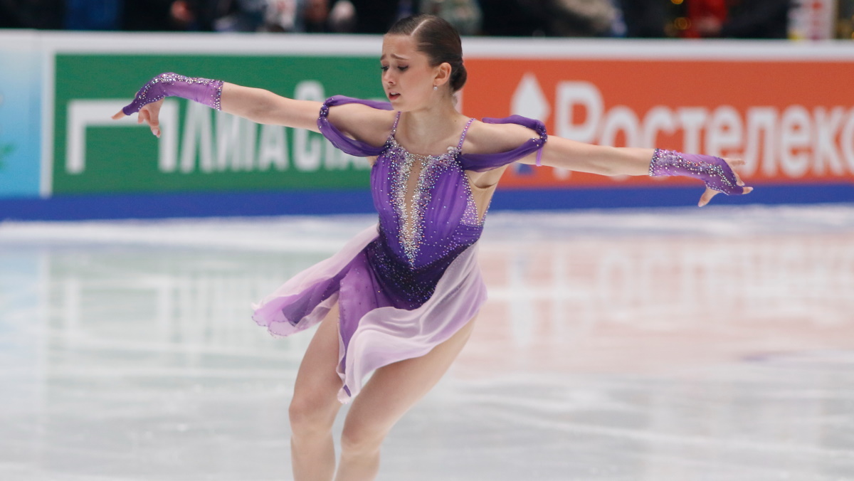 Камила Валиева на чемпионате России 2022 в Санкт-Петербурге. Фото: GLOBAL LOOK PRESS