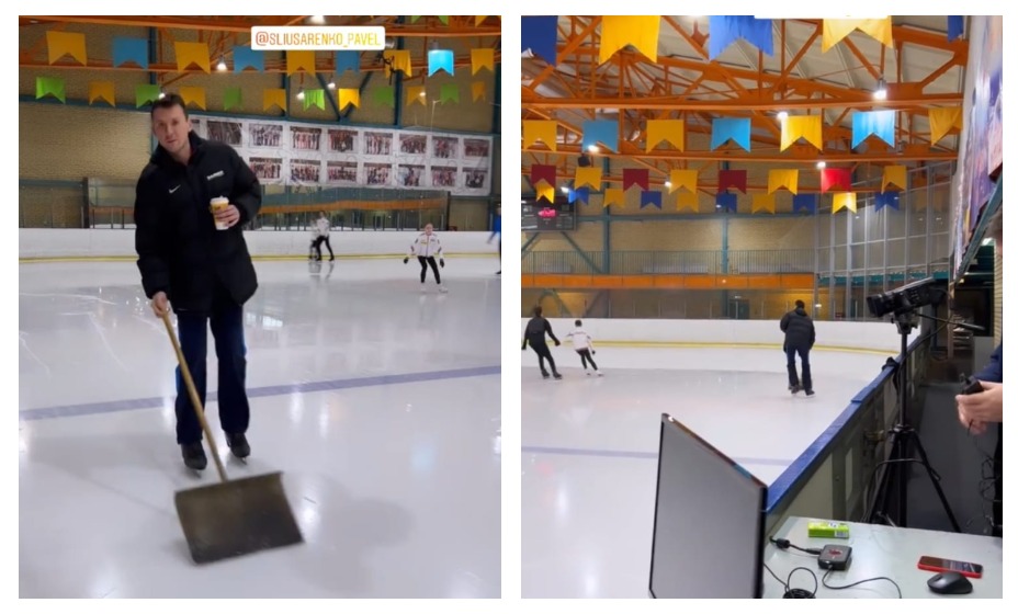 Максим Траньков пошутил над коллегой Павом Слюсаренко. Фото: Instagram