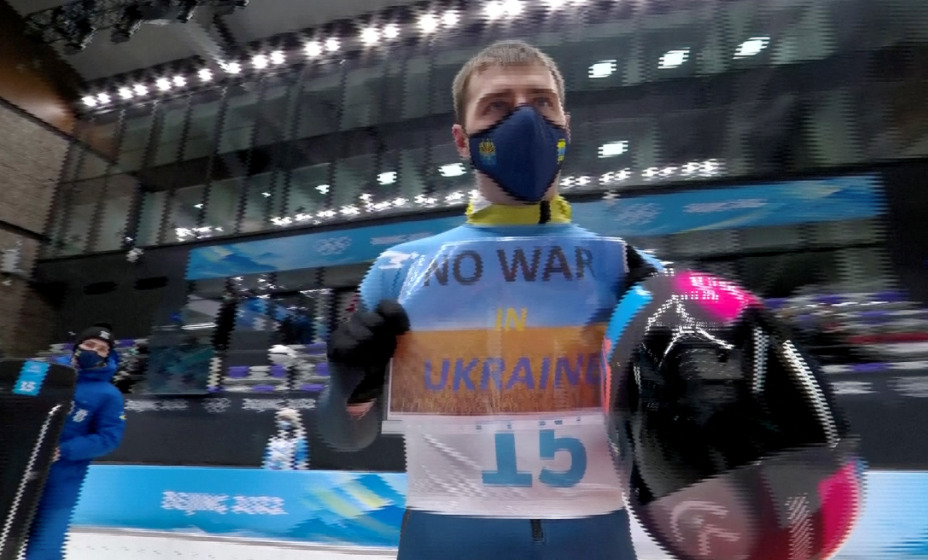 Украинский скелетонист Владислав Гераскевич призвал остановить войну на Украине. Фото: Reuters