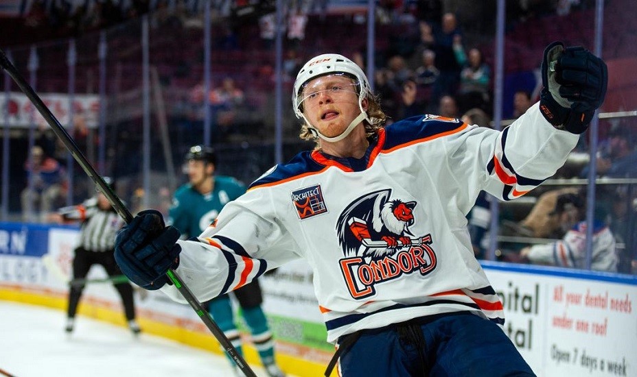 Саморуков пока больше проводит времени в АХЛ. Фото: ХК «Эдмонтон»