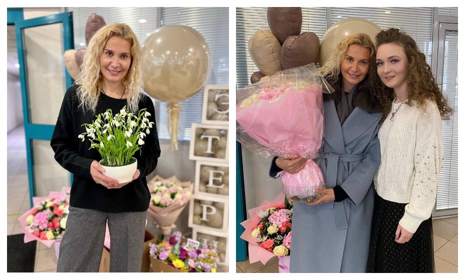 Этери Тутберидзе с подарками от фанатов.
Фото: Соцсети Teamtutberidzee