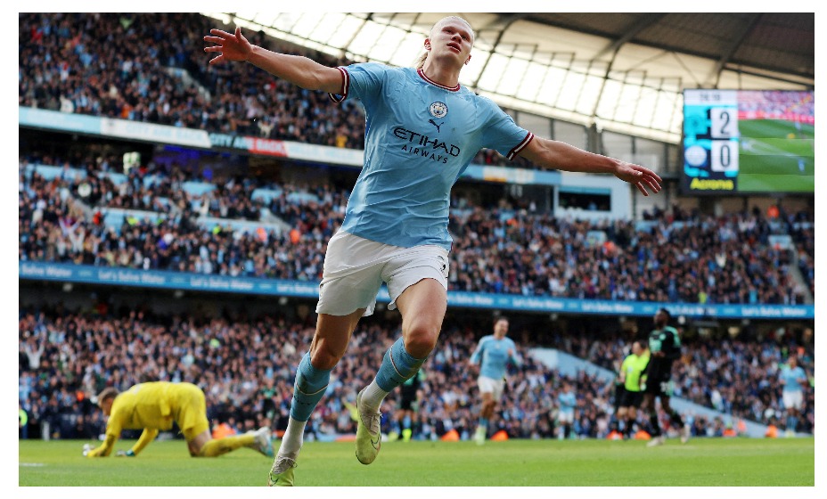 Холанд вколотил дубль в ворота «Лестера». Фото: Reuters