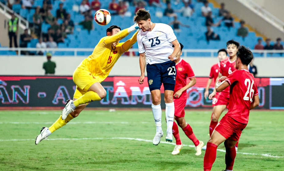 Далер Кузяев забил гол в ворота сборной Вьетнама. Фото: РФС