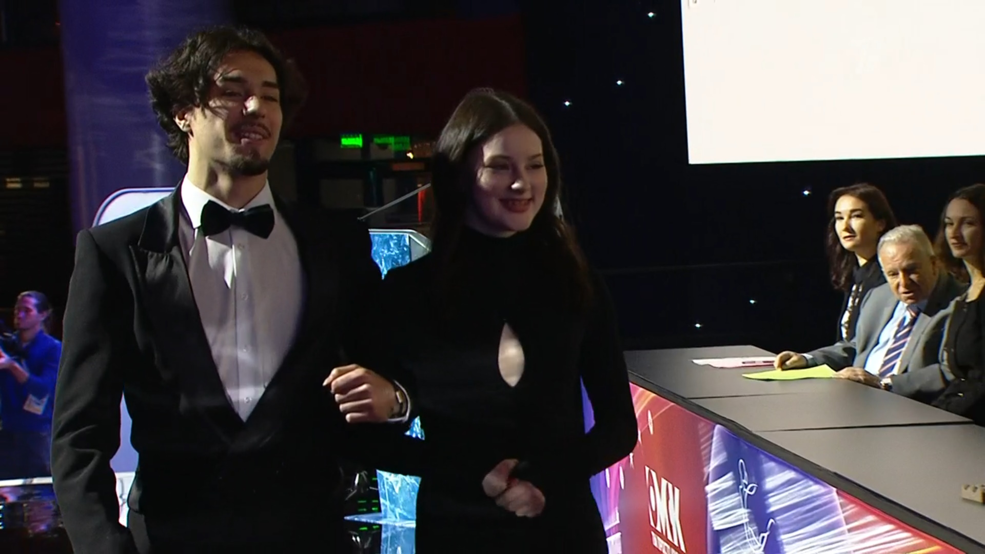 Анна Коломенская и Артем Фролов. Фото: стоп-кадр прямого эфира 