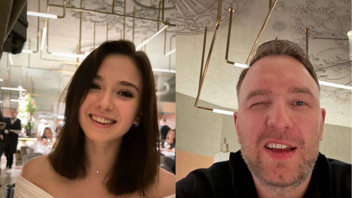 Камила Валиева и Никита Нестеров. Потолок на фото стал причиной слухов. Фото: соцсети героев публикации