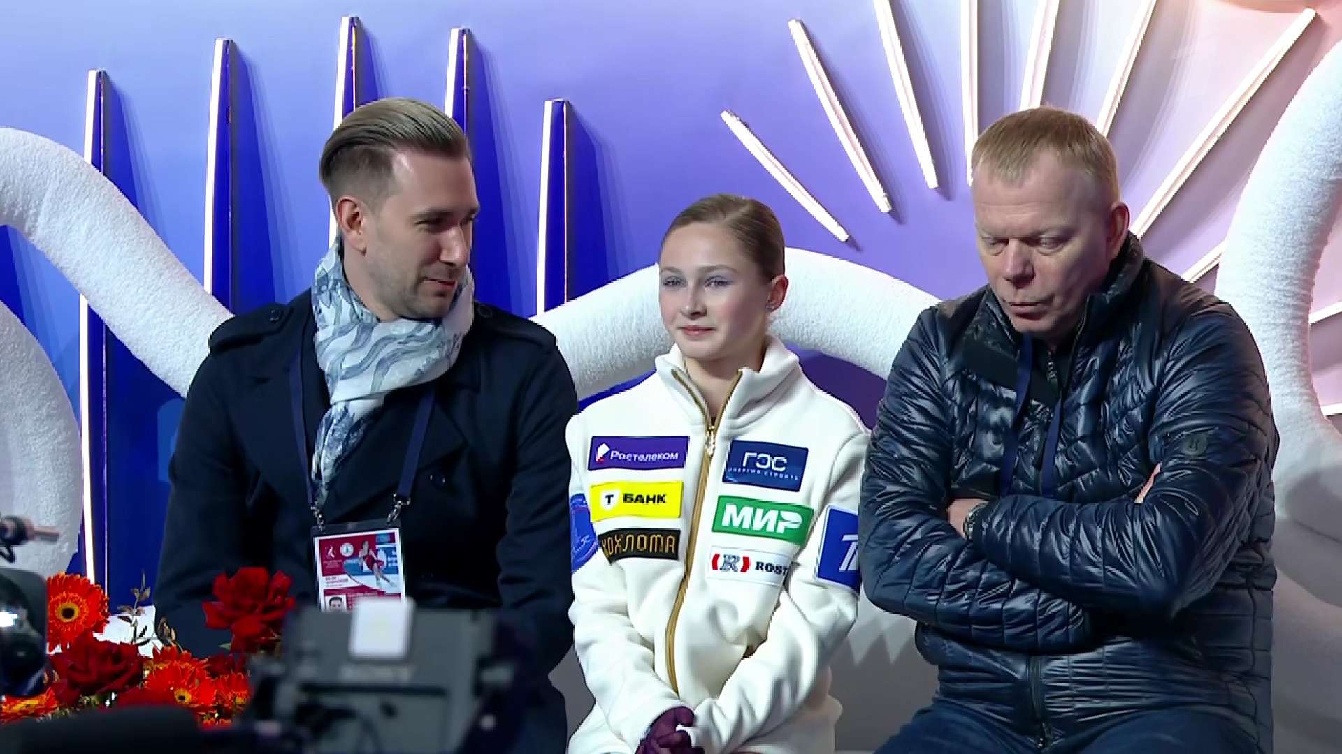 Маргарита Базылюк после проката. Фото: стоп-кадр прямого эфира