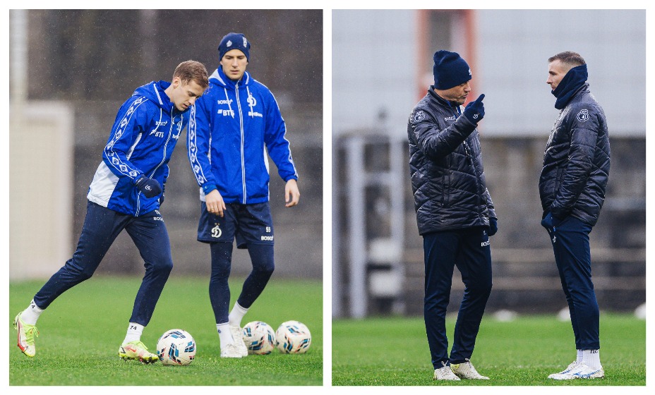 Ролан Гусев (слева на правом фото) готовит команду к динамовскому дерби. Фото: Соцсети ФК «Динамо» М